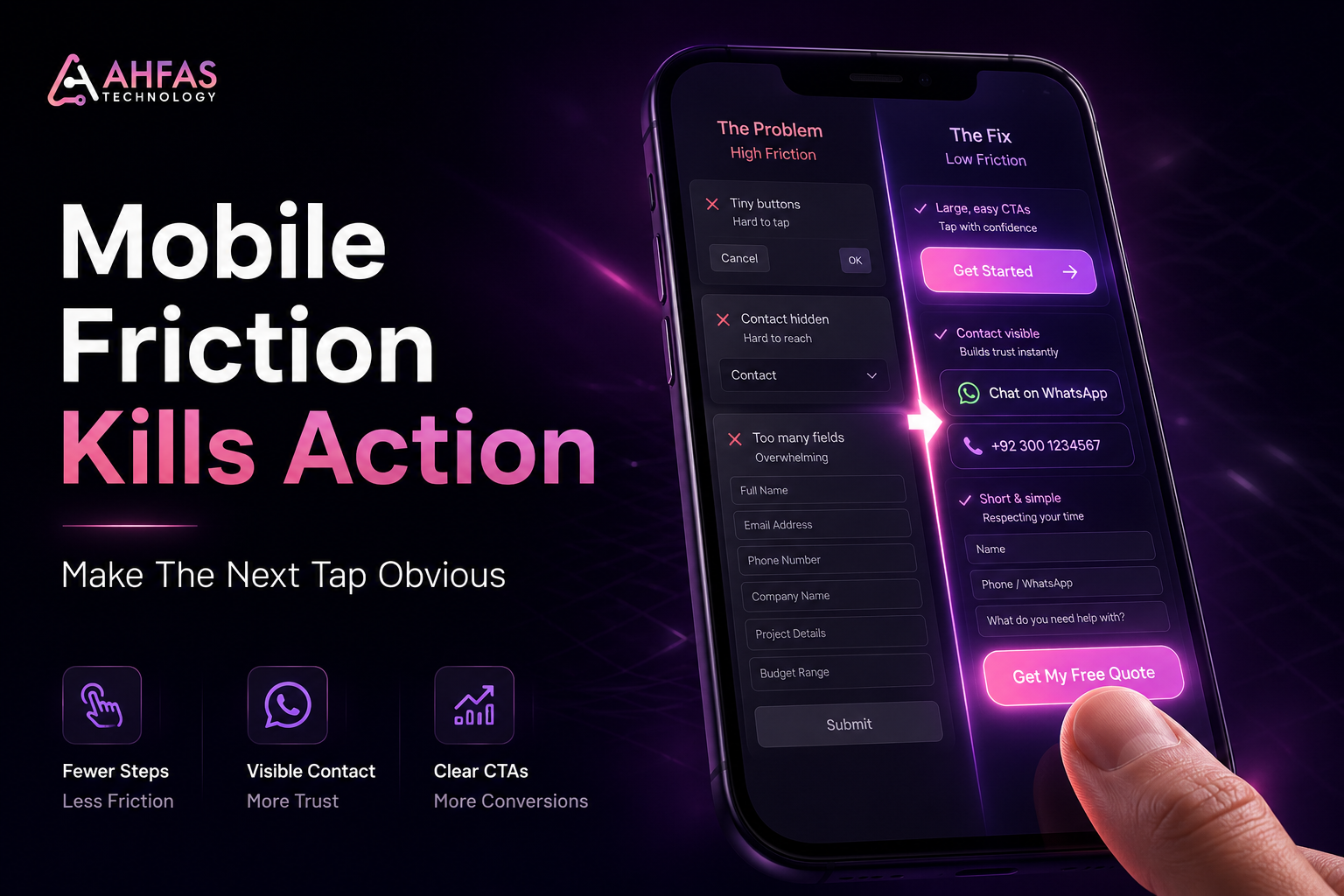 On mobile, every extra second of confusion can turn a ready visitor into a lost lead.